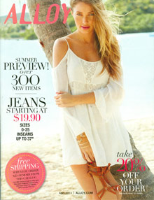 Picture of clothes catalogs from Alloy catalog