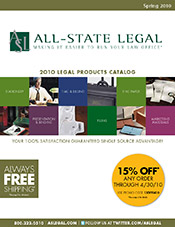 Picture of legal supplies from ALL-STATE LEGAL catalog