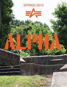 Picture of military style clothing from Alpha Industries catalog