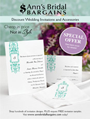 Picture of cheap wedding invitations from Ann's Bridal catalog