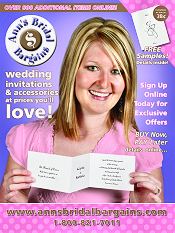 Image of cheap wedding invitations from Ann's  Bridal Bargains catalog