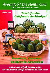Image of avocado varieties from Avocado of the Month Club catalog