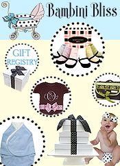 Image of personalized baby items from Bambini Bliss catalog