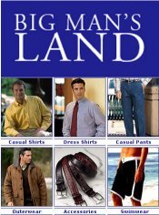 Image of big and tall clothing from Big Man's Land catalog