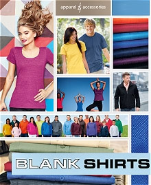 Picture of plain white tees from Blankshirts.com catalog
