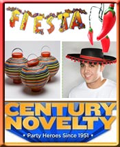 Image of Mardi Gras theme party from Century Novelty catalog