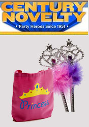 Image of princess party ideas from Century Novelty catalog
