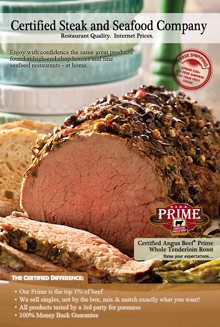 Picture of certified steak and seafood from Certified Steak and Seafood Company catalog