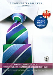 Picture of men's dress shirts from Charles Tyrwhitt catalog