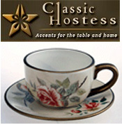 Image of teacups and saucers from Classic Hostess - DYNALOG ONLY catalog