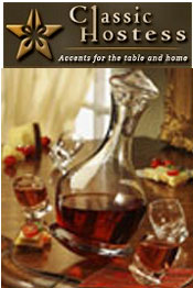 Image of glass wine decanters from Classic Hostess - DYNALOG ONLY catalog
