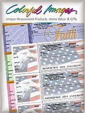 Image of quality personal checks from Colorful Images catalog