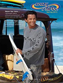 Picture of t shirt catalog from Crazy Shirts catalog