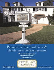 Image of mounted mailbox from Custom Home - Mailboxes & Address Plaques catalog