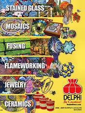 Image of stained glass supplies from Delphi Glass catalog