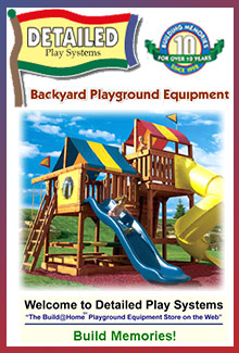 Picture of residential playground equipment from Detailed Play Systems catalog