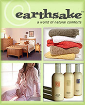 Picture of organic linens from earthsake catalog