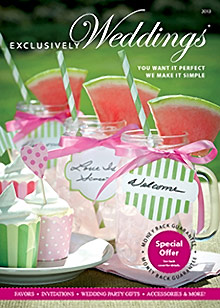 Picture of wedding guest favors from Exclusively Weddings catalog