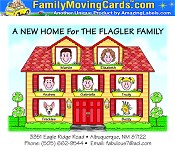 Image of personalized moving cards from Family Moving Cards catalog