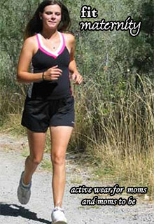 Picture of maternity fitness clothes from Fit Maternity catalog