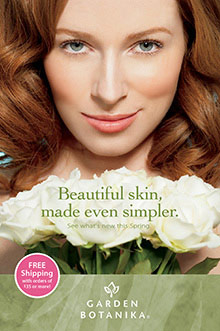 Picture of natural organic skin care from Garden Botanika catalog