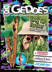 Image of school supply catalogs from Geddes School Supplies catalog