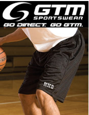 Image of basketball game shorts from Basketball by GTM Sportswear catalog