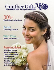 Image of personalized bridal party gifts from Gunther Gifts catalog
