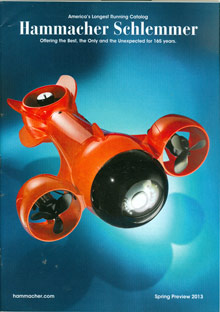 Picture of gadget gifts from Hammacher Schlemmer catalog