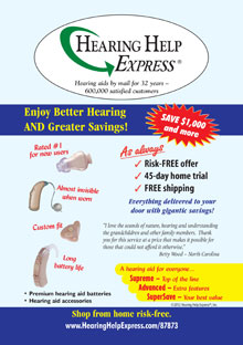 Picture of best hearing aids from Hearing Help Express catalog