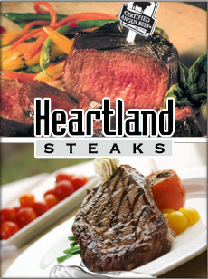 Picture of porter house steak from Heartland Steaks catalog