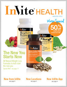 Picture of supplement and diet from Invite Health catalog