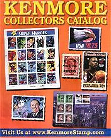 Picture of stamp collecting from Kenmore Stamp catalog