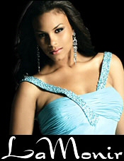 Image of plus size bridesmaids gowns from  LaMonir catalog
