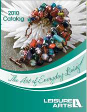 Image of knitting pattern books from Leisure Arts catalog