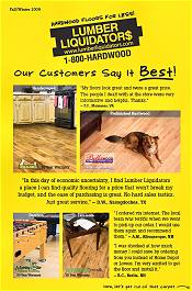 Image of install wood floor from Lumber Liquidators catalog