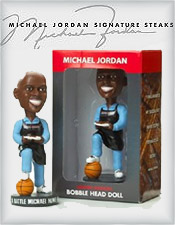 Image of michael jordan bobble head from Michael Jordan Steaks catalog