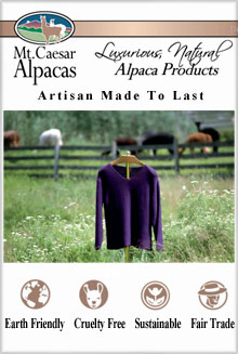 Picture of alpaca sweaters from Mt. Caesar Alpacas catalog