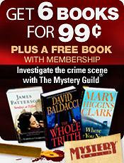 Image of mystery books from The Mystery Guild� catalog