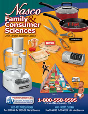 Image of home economics teaching from Family & Home Economics by Nasco catalog
