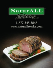 Image of mail order steaks from NaturALL Steaks catalog