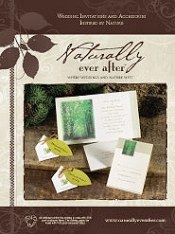 Image of recycled paper wedding invitations from Naturally Ever After catalog