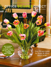 Image of silk floral arrangements from Office Scapes Direct catalog