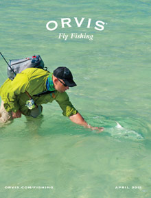 Picture of fly fishing catalog from Orvis catalog