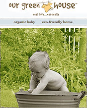 Image of organic baby items from Our Green House catalog