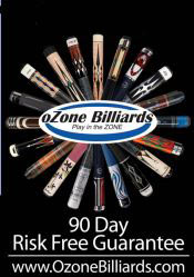 Picture of billiard supplies from Ozone catalog