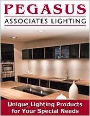 Picture of commercial lighting fixtures from Pegasus catalog