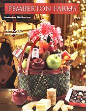 Image of healthy gourmet gift baskets from Pemberton Farms catalog