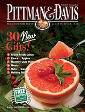 Picture of gourmet fruit gift basket from Pittman and Davis catalog