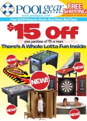 Picture of pool catalog from PoolGear Plus catalog